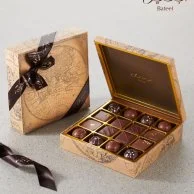 صندوق خريطة العالم صغير شوكولاتة من بتيل