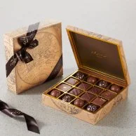 صندوق خريطة العالم صغير شوكولاتة من بتيل