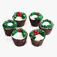 Wreath Cupcakes by NJD