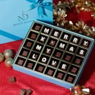 شوكولاتة برسالة تهنئة الكريسماس حسب الطلب من إن جي دي