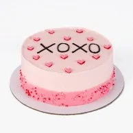 XOXO Cute Pink Hearts Cake 500g by Cake Social