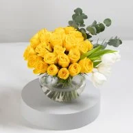 Yellow Rose Flower Arrangement