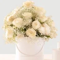 White Elegance Flowers Box
