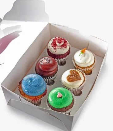 Gift Pack of Assorted Cupcakes by Haute Cupcakes (Pack of 6) 