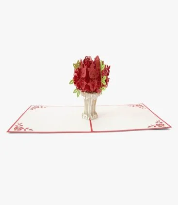 Roses 3D Pop up Abra Cards