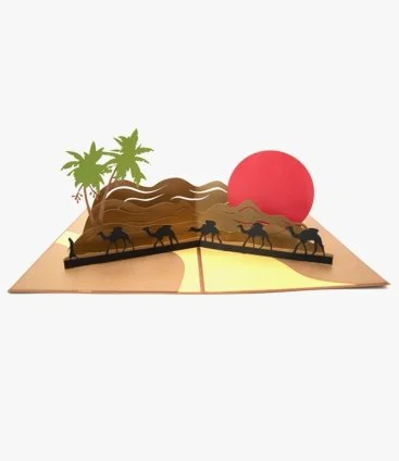 Desert Scene 3D Pop up Abra Cards