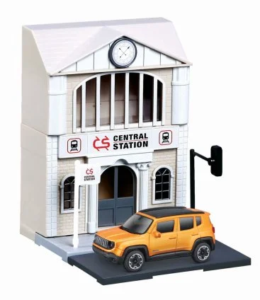 1:43 Street Fire Bburago City Train Station Incl. 1 Car Assorted style may vary