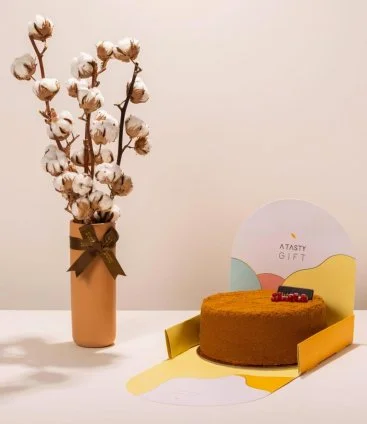 Ashjar Cotton and Cake Gift Set