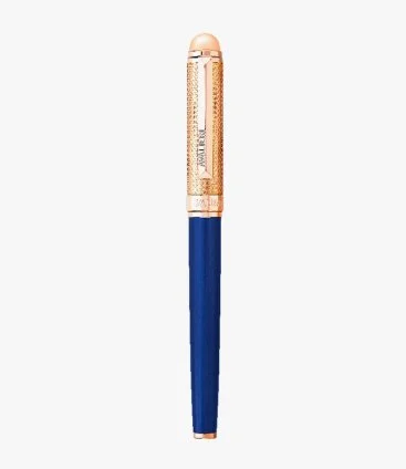 Avalieri Men's Rose Gold & Blue Fancy Pen
