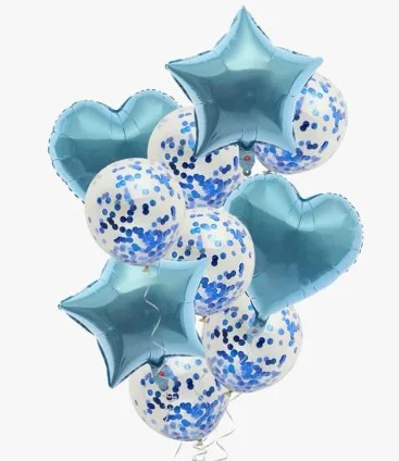 مجموعة البالونات الزرقاء