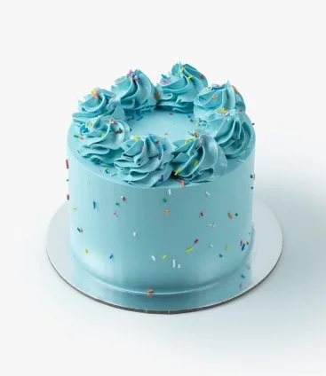 Blue Funfetti Cake by Cake Social