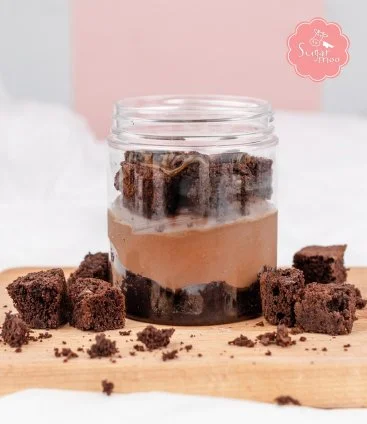 Brownie Mess Jar by SugarMoo Desserts 