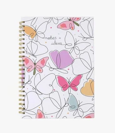 Butterfly A4 Spiral Notebook by Belly Button