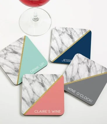 Chic Personalised Coaster - 4 pieces
