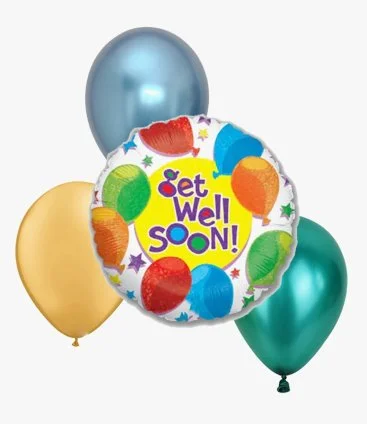 Colorful Get Well Soon Balloon Bouquet
