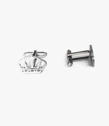 Crown Silver-plated Cufflinks by Tamz Accessories