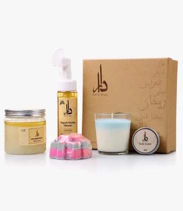 Dara Shop Skincare Bundle with Organic Cleanser & Candle 