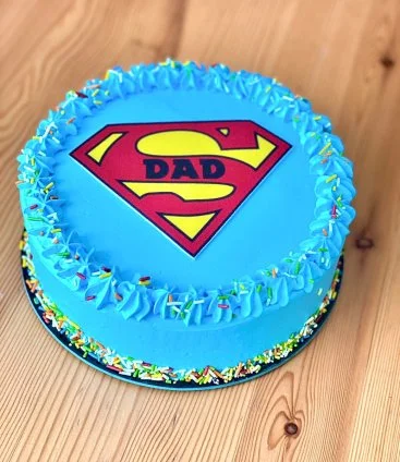 Father's Day Superhero Cake by Celebrating Life Bakery