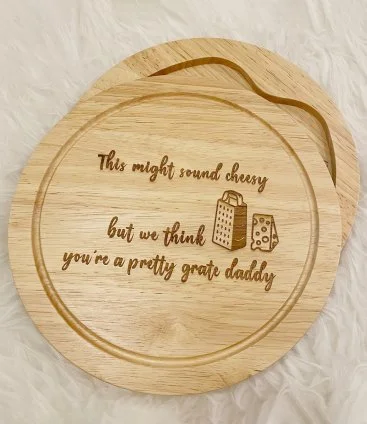 Grate Daddy Cheese Board Gift Set by Bundle of Joy