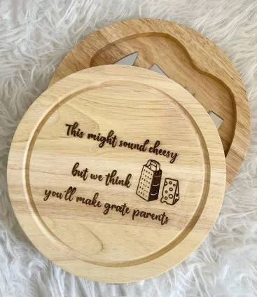 Grate Parents Cheese Board Gift Set by Bundle of Joy
