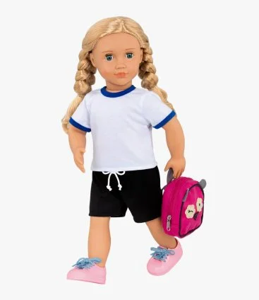 Hally Deluxe School Girl Doll with Book by Our Generation