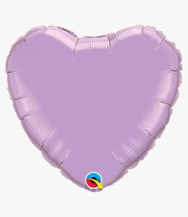 Heart foil balloon Lavender