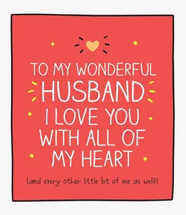 Husband Love You With All My Heart Card by Alice Scott