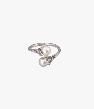 Jackie Pearl Ring - Creme By Lily & Rose