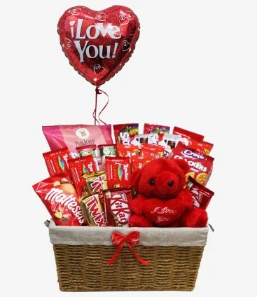 Love Chocolates & Teddy Bear Hamper 