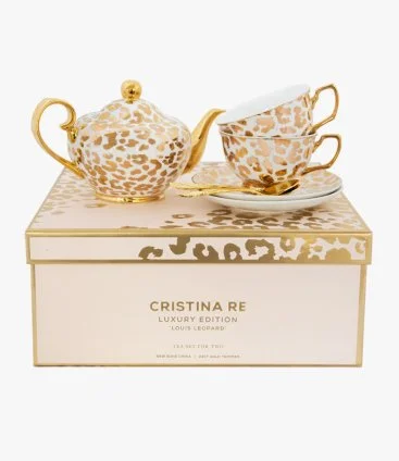 Luxury Louis Leopard Tea set - 2 Cups