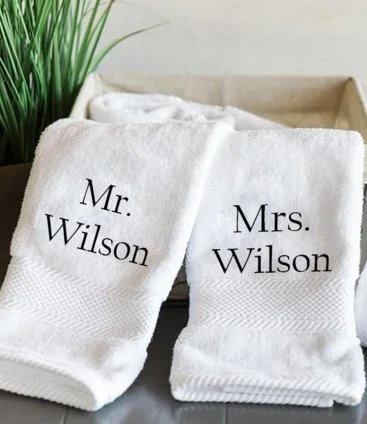 Mr and Mrs Bath Towels