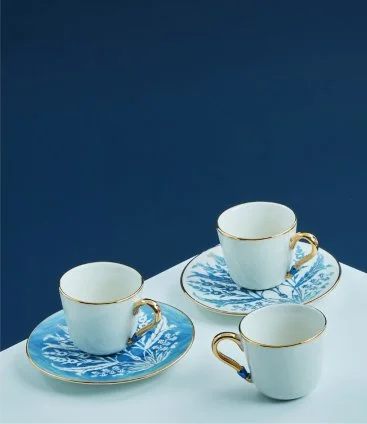 Otantik Tolipa-Luxury Turkish Coffee Cup Set-Blue