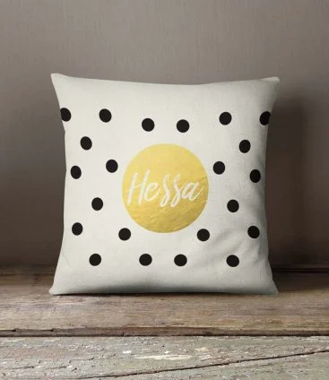 Personalized Polka Dots Cushion