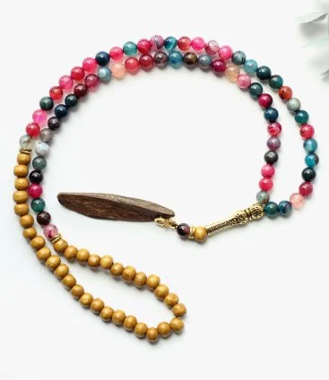 Prayer Beads with Cambodian Oud - Shades of Pink