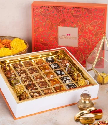 Rakhi Special 30 pcs Premium Healthy Sweets Gift Box 1 by My Govinda's
