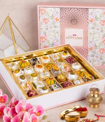 Rakhi Special 30 pcs Premium Sweets Gift Box 3 by My Govinda's