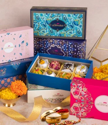 Rakhi Special 8 pcs Premium Sweets Gift Box 4 by My Govinda's