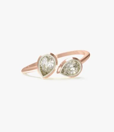 Rose Gold Drops Ring by Fluorite