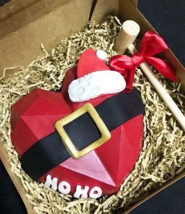 Santa Breakable Chocolate Heart