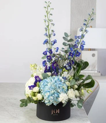 Shades of Blue Luxury Flower Box