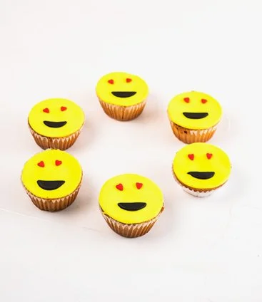 Smylie Cupcakes Set of 6 by NJD