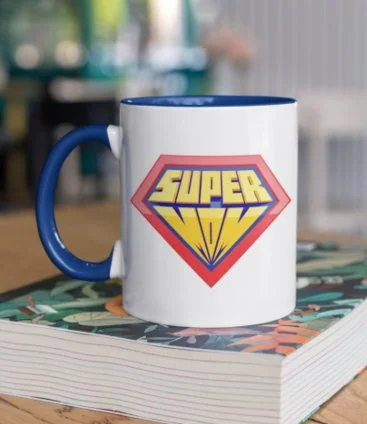 Super Mom Blue Mug