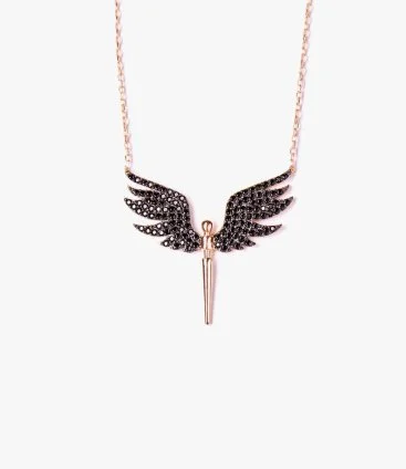 The Angel Necklace-Black