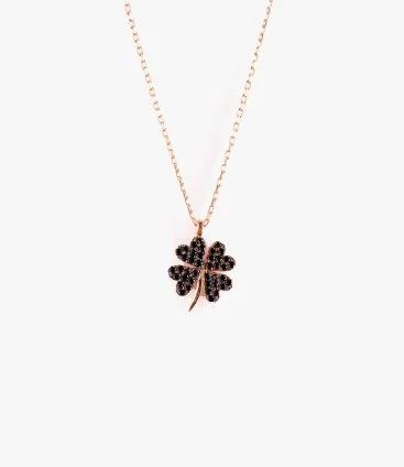 The Flower Necklace-Black
