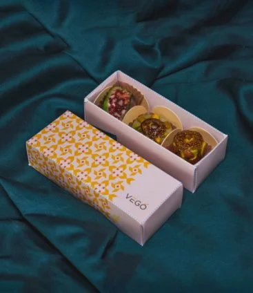 Traditional Mithai Box of 3 pcs by Vego Cafe