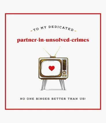 TV Partner-In-Unsolved-Crimes Card by Alice Scott