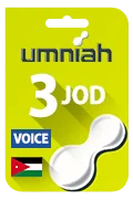 Umniah Voice Recharge Card - JOD 3
