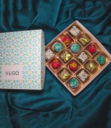 Vegan Mithai Box of 16 Pcs by Vego Cafe