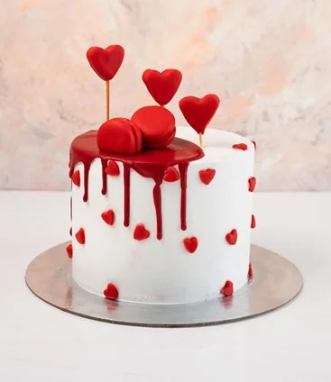 White and Red Cake by NJD