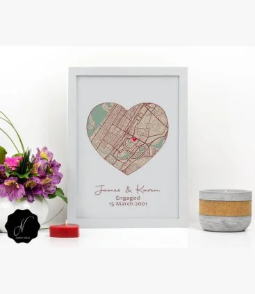 Personalized Print Art - Engagement Gift